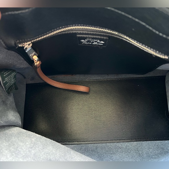 Ralph Lauren Saffiano Leather Satchel with crossbody strap - Picture 13 of 14